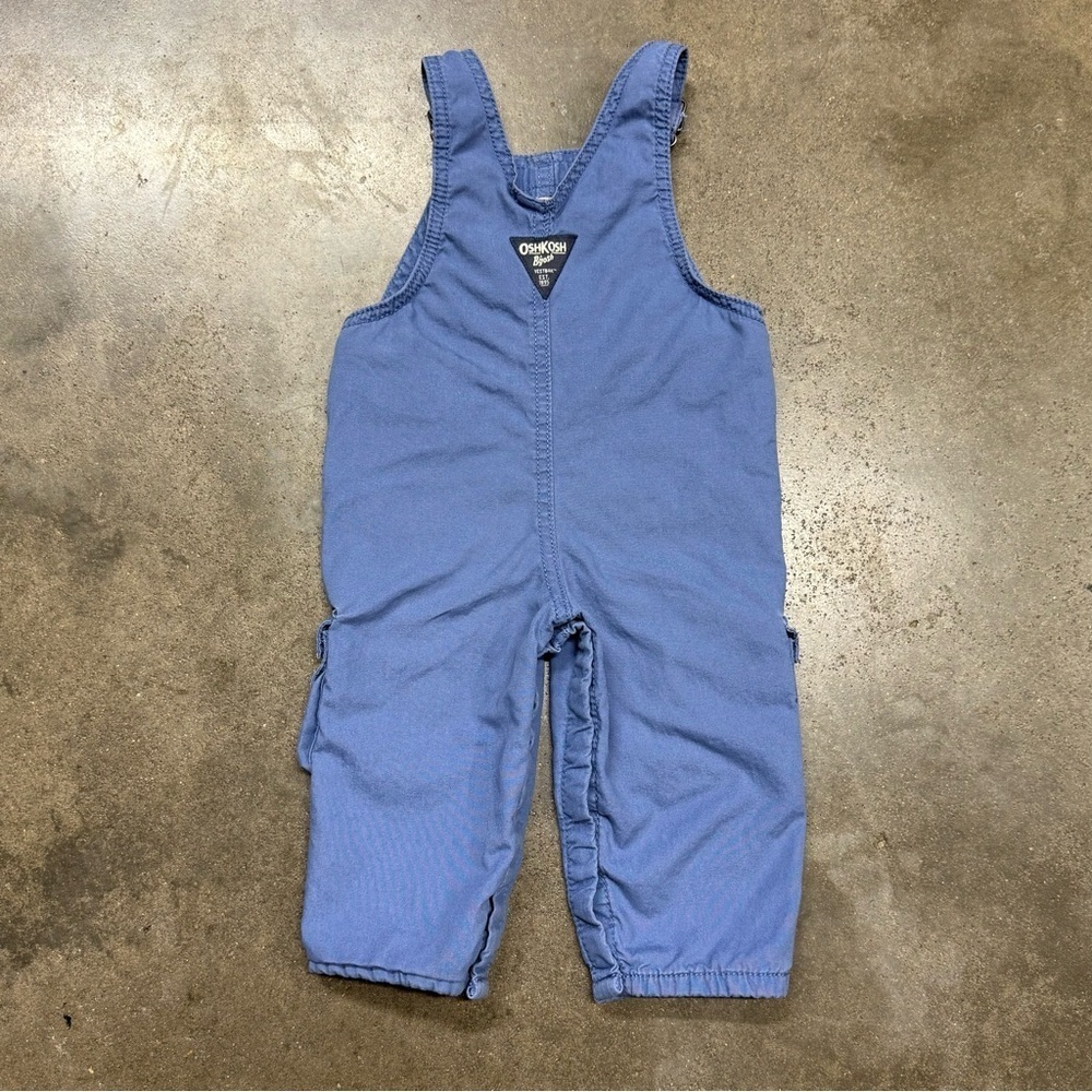 Vintage OshKosh B'gosh Lined Overalls Cargo Baby Bibs Pants USA Style - Picture 4 of 10